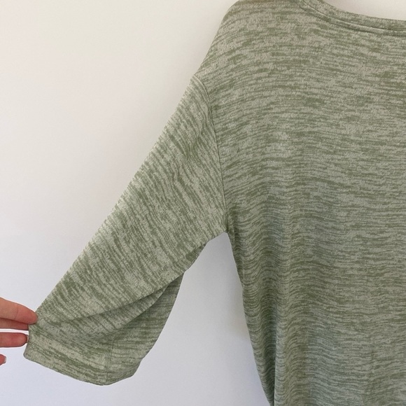 NWT LOFT Outlet Lounge Pale Green Space Dye Top - Picture 7 of 11